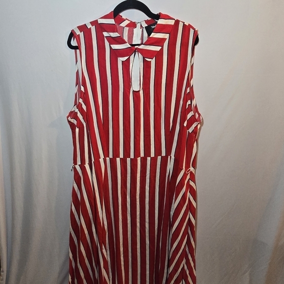 NWT ModCloth x Collectif Adalaide Yacht Striped Swing Sleeveless Dress, sz 22 - Picture 1 of 10